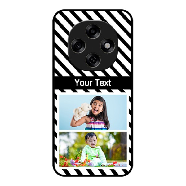 Oppo F31 Pro 5G Custom Glass Phone Case - Black And White Stripes Design Oppo F31 Pro 5G Custom Glass Phone Case - Black And White Stripes Design