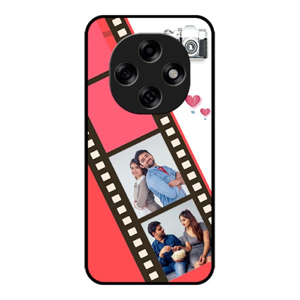 Oppo F31 Pro 5G Custom Glass Phone Case - 3 Image Holder With Film Reel