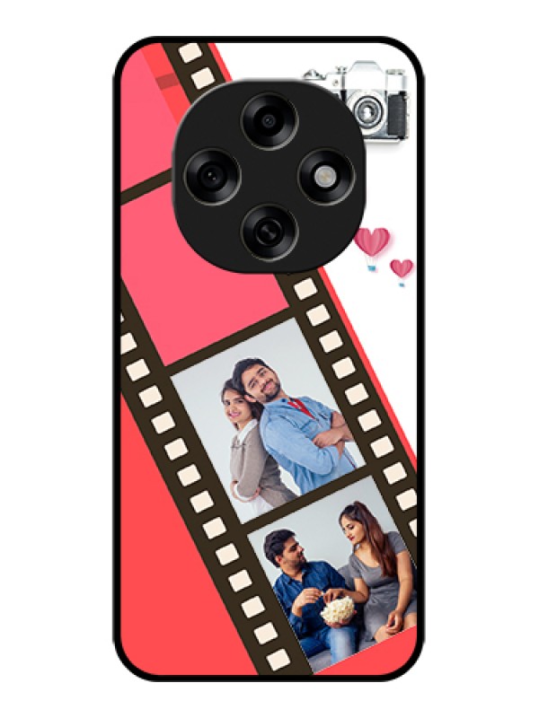 Custom Oppo F31 Pro 5G Custom Glass Phone Case - 3 Image Holder With Film Reel
