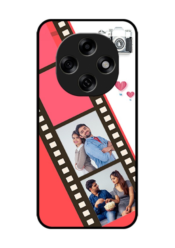 Oppo F31 Pro 5G Custom Glass Phone Case - 3 Image Holder With Film Reel