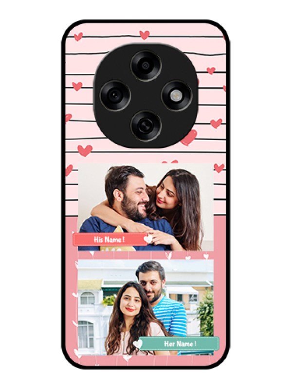 Custom Oppo F31 Pro 5G Custom Glass Phone Case - Photo With Heart Design