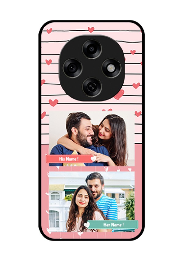 Oppo F31 Pro 5G Custom Glass Phone Case - Photo With Heart Design