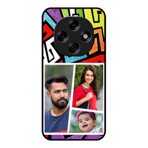 Oppo F31 Pro 5G Custom Glass Phone Case - Graffiti Pattern Design