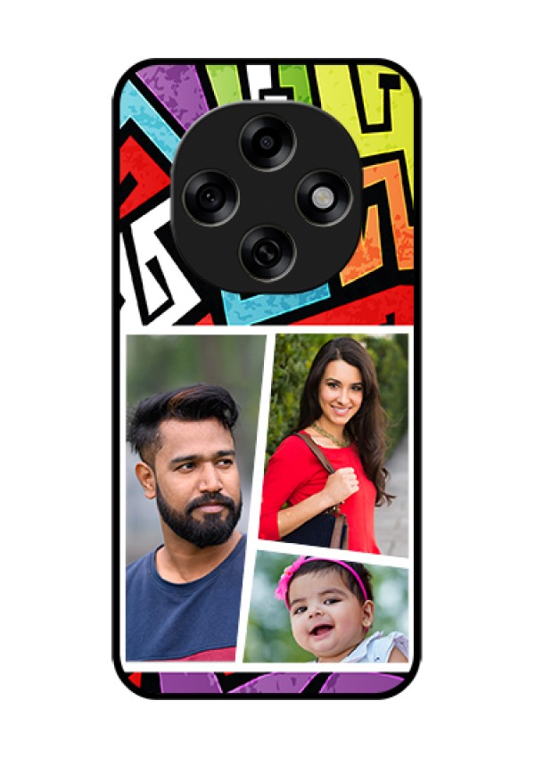Oppo F31 Pro 5G Custom Glass Phone Case - Graffiti Pattern Design