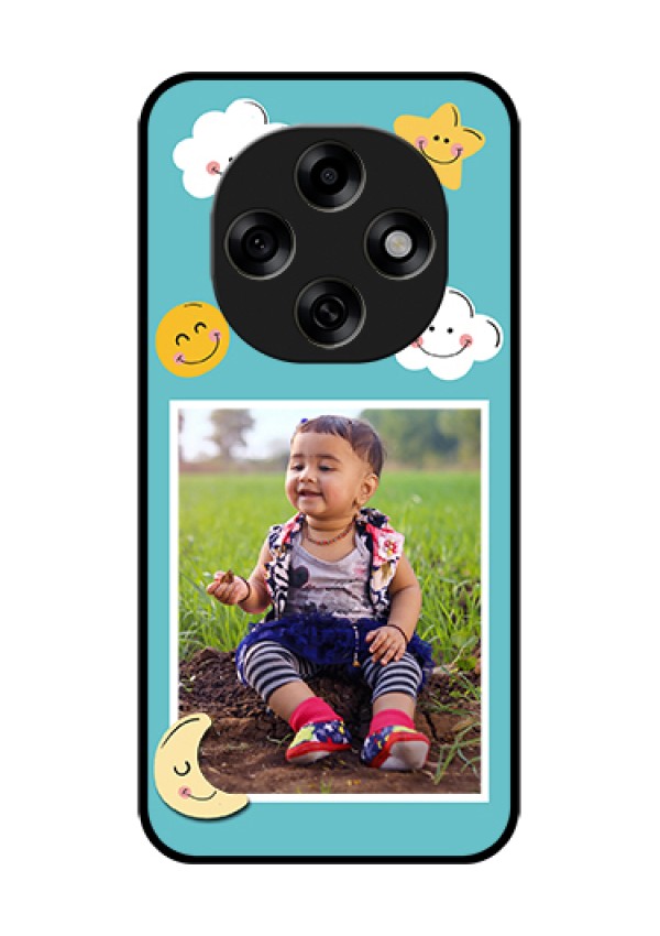 Oppo F31 Pro 5G Custom Glass Phone Case - Smiley Kids Stars Design