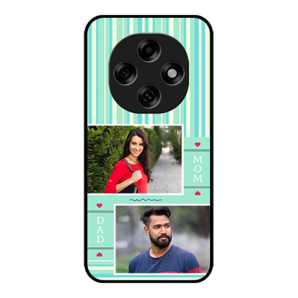 Oppo F31 Pro 5G Custom Glass Phone Case - Mom & Dad Pic Design
