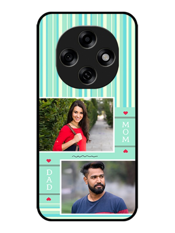 Custom Oppo F31 Pro 5G Custom Glass Phone Case - Mom & Dad Pic Design