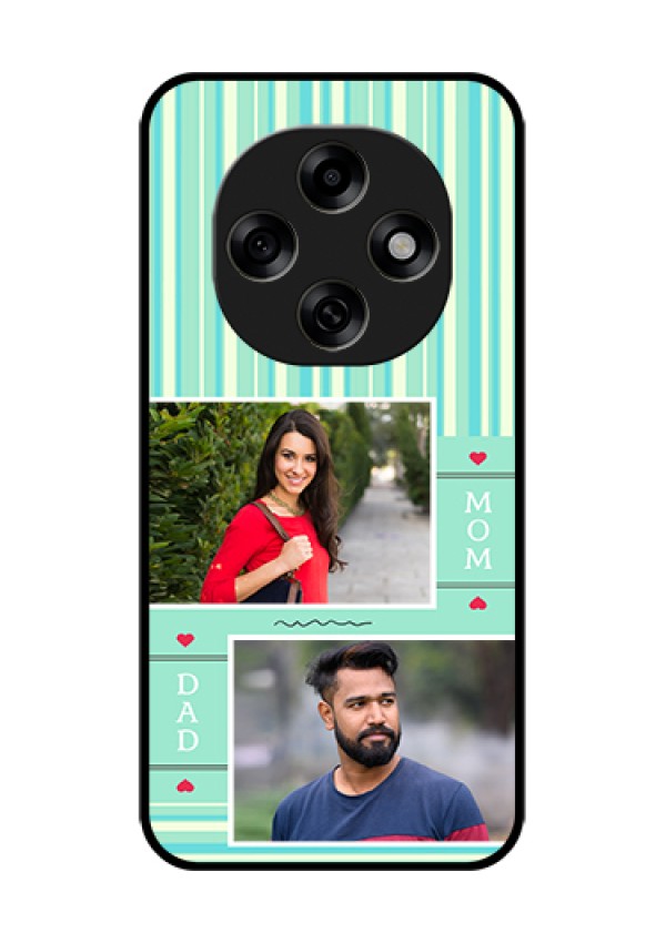 Oppo F31 Pro 5G Custom Glass Phone Case - Mom & Dad Pic Design