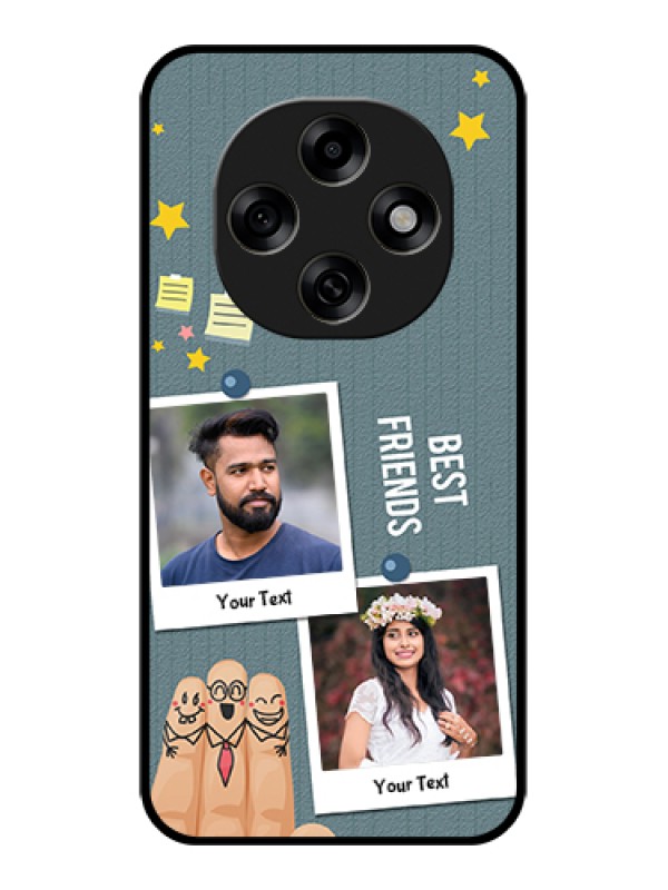 Custom Oppo F31 Pro 5G Custom Glass Phone Case - Sticky Frames And Friendship Design