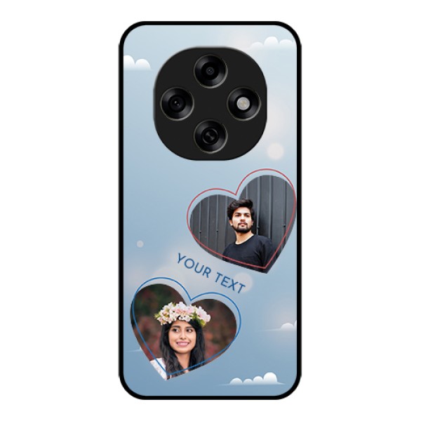 Oppo F31 Pro 5G Custom Glass Phone Case - Blue Color Couple Design
