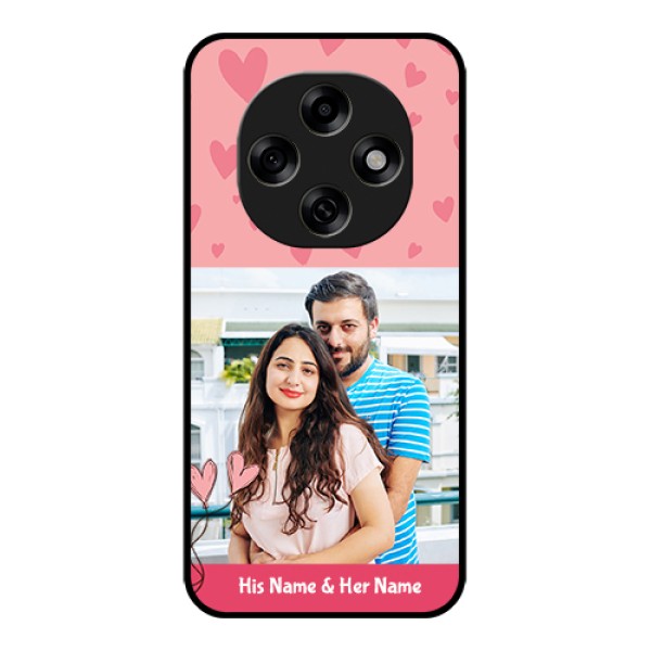 Oppo F31 Pro 5G Custom Glass Phone Case - Love Design Peach Color Oppo F31 Pro 5G Custom Glass Phone Case - Love Design Peach Color