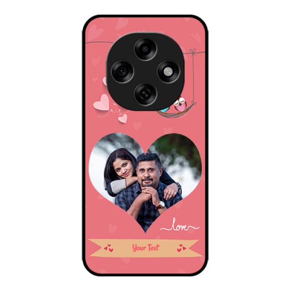 Oppo F31 Pro 5G Custom Glass Phone Case - Peach Color Love Design Oppo F31 Pro 5G Custom Glass Phone Case - Peach Color Love Design