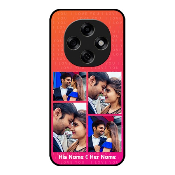 Oppo F31 Pro 5G Custom Glass Phone Case - I Love You Pink Design