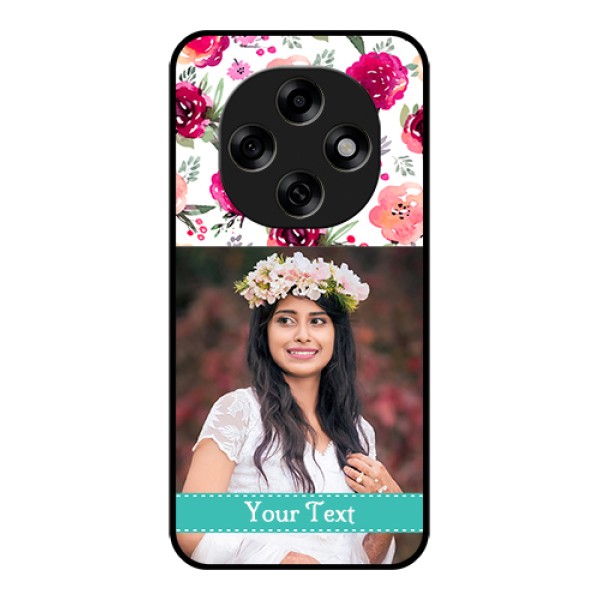 Oppo F31 Pro 5G Custom Glass Phone Case - Water Colors Floral Design Oppo F31 Pro 5G Custom Glass Phone Case - Water Colors Floral Design