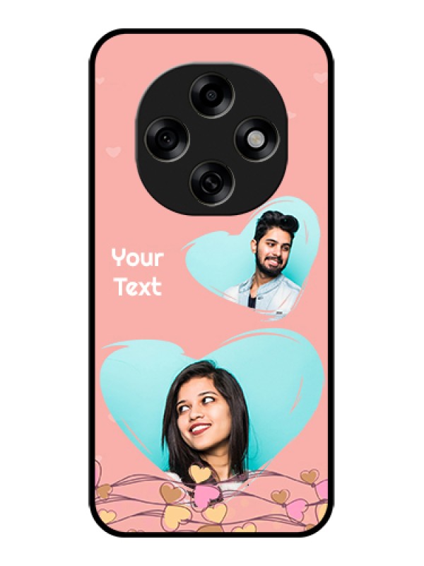 Custom Oppo F31 Pro 5G Custom Glass Phone Case - Love Doodle Design