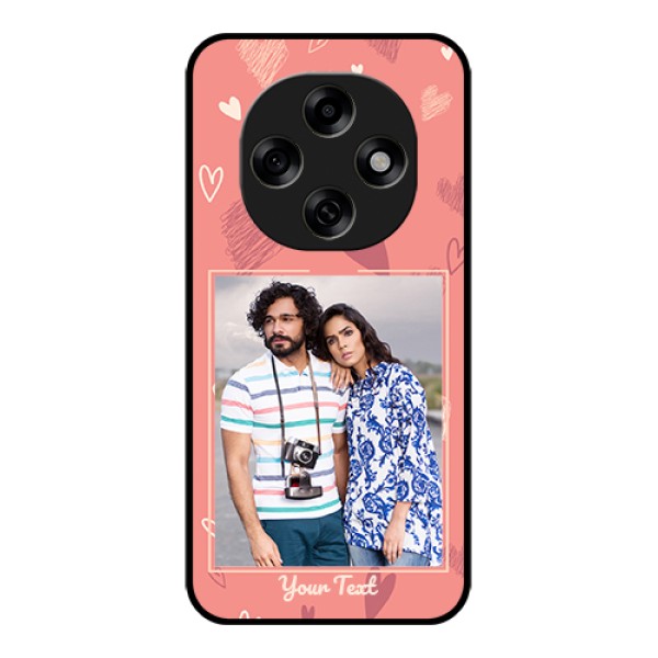 Oppo F31 Pro 5G Custom Glass Phone Case - Love Doodle Art Design