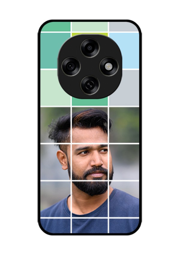 Oppo F31 Pro 5G Custom Glass Phone Case - With White Box Pattern