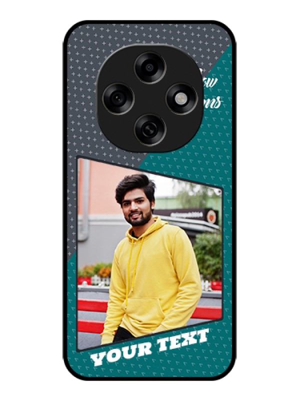 Custom Oppo F31 Pro 5G Custom Glass Phone Case - Background Pattern Design With Quote