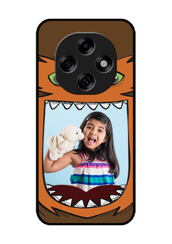 Oppo F31 Pro 5G Custom Glass Phone Case - Owl Monster Back Case Design