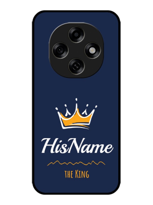 Custom Oppo F31 Pro 5G Custom Glass Phone Case - King With Name Design