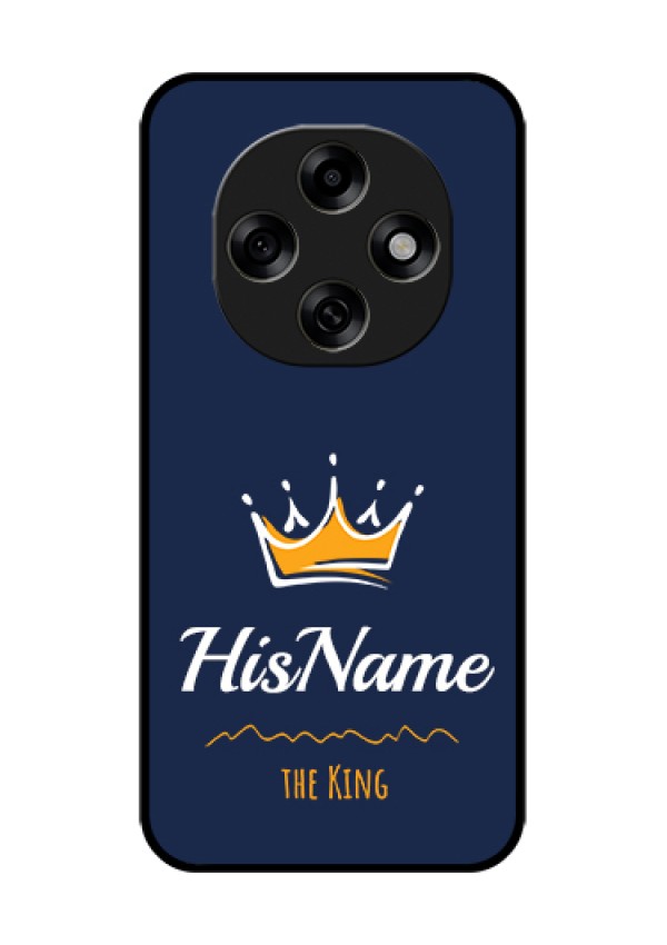Oppo F31 Pro 5G Custom Glass Phone Case - King With Name Design