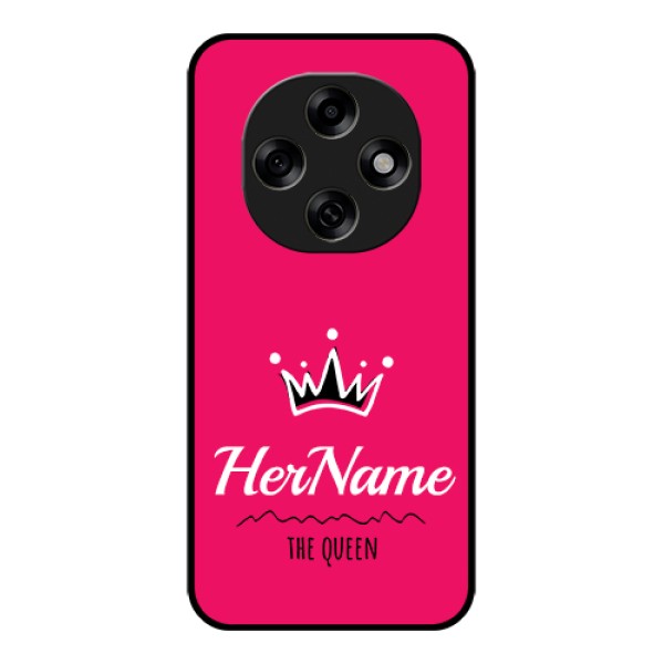 Oppo F31 Pro 5G Custom Glass Phone Case - Queen With Name Design Oppo F31 Pro 5G Custom Glass Phone Case - Queen With Name Design