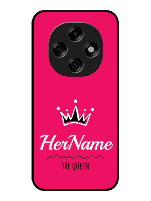 Custom Oppo F31 Pro 5G Custom Glass Phone Case - Queen With Name Design