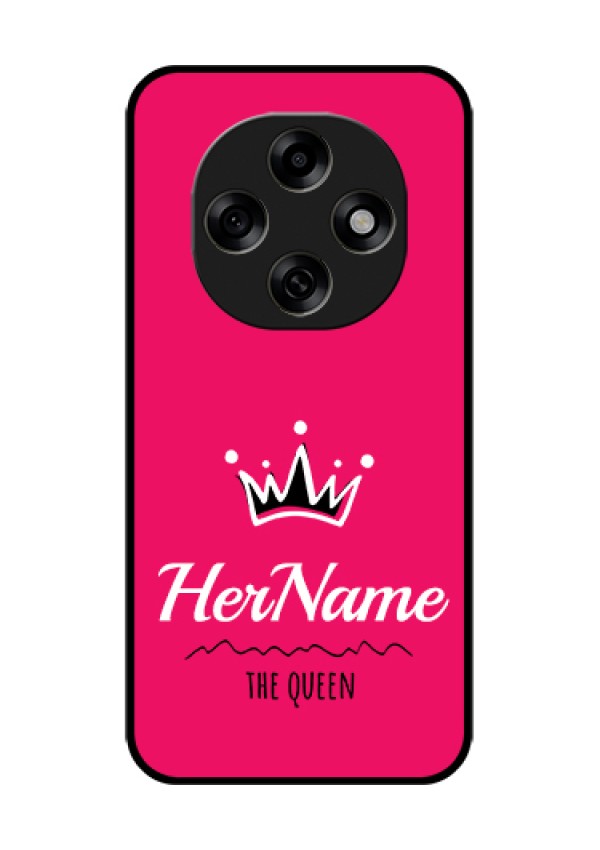 Oppo F31 Pro 5G Custom Glass Phone Case - Queen With Name Design