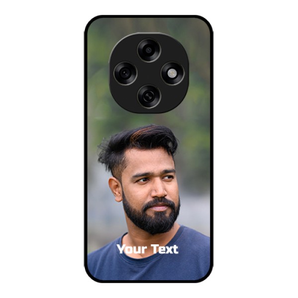 Oppo F31 Pro 5G Custom Glass Phone Case - Photo With Text Design