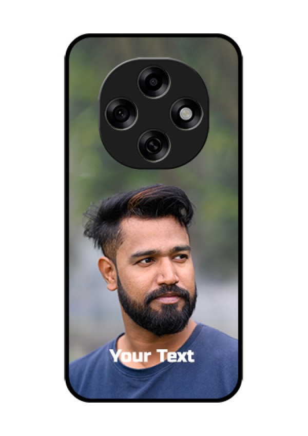 Oppo F31 Pro 5G Custom Glass Phone Case - Photo With Text Design