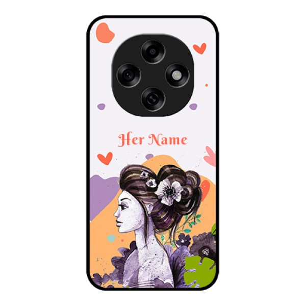 Oppo F31 Pro 5G Custom Glass Phone Case - Woman And Nature Design