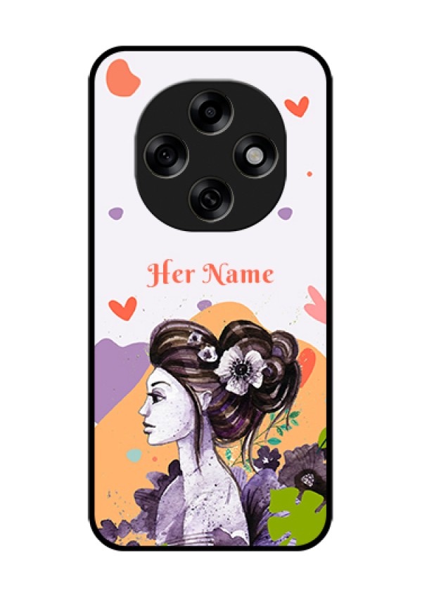 Oppo F31 Pro 5G Custom Glass Phone Case - Woman And Nature Design