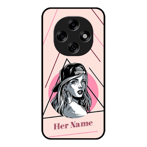 Oppo F31 Pro 5G Custom Glass Phone Case - Rockstar Girl Design