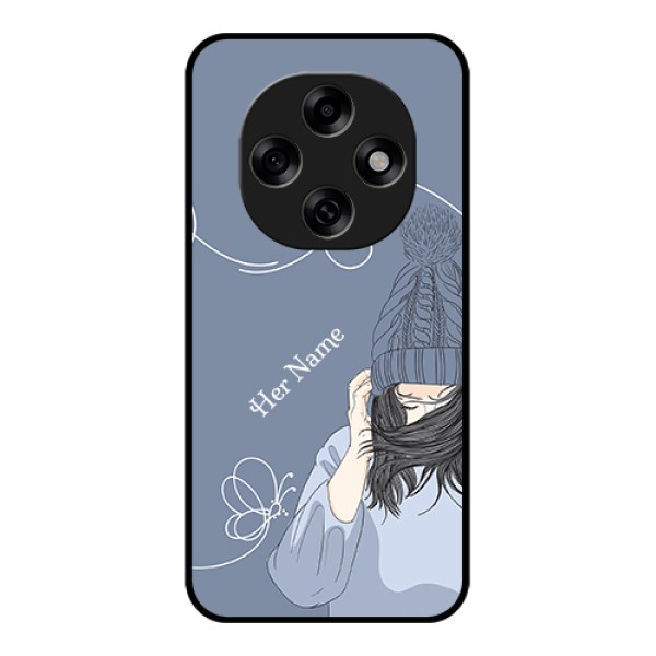 Oppo F31 Pro 5G Custom Glass Phone Case - Girl In Winter Outfit Design Oppo F31 Pro 5G Custom Glass Phone Case - Girl In Winter Outfit Design
