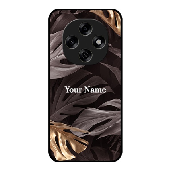 Oppo F31 Pro 5G Custom Glass Phone Case - Wild Leaves Digital Paint Design Oppo F31 Pro 5G Custom Glass Phone Case - Wild Leaves Digital Paint Design
