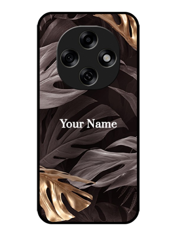Custom Oppo F31 Pro 5G Custom Glass Phone Case - Wild Leaves Digital Paint Design