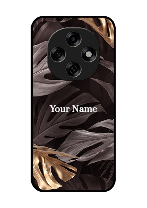 Oppo F31 Pro 5G Custom Glass Phone Case - Wild Leaves Digital Paint Design
