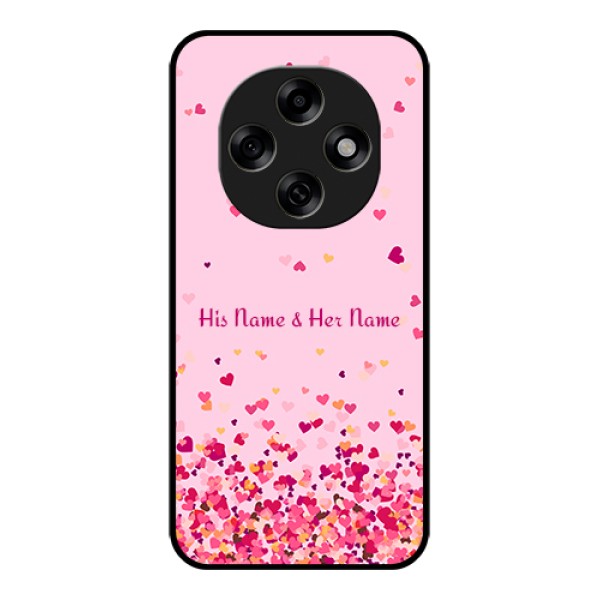 Oppo F31 Pro 5G Custom Glass Phone Case - Floating Hearts Design