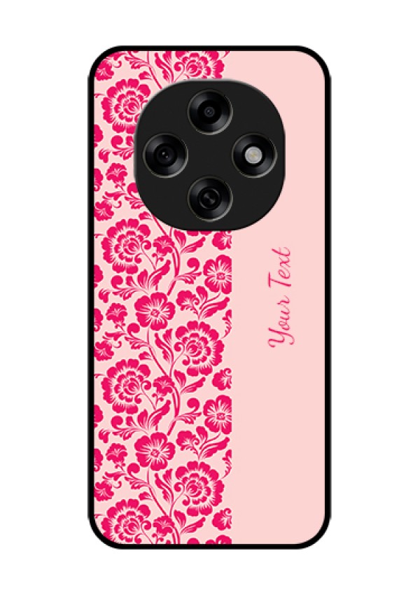 Oppo F31 Pro 5G Custom Glass Phone Case - Attractive Floral Pattern Design