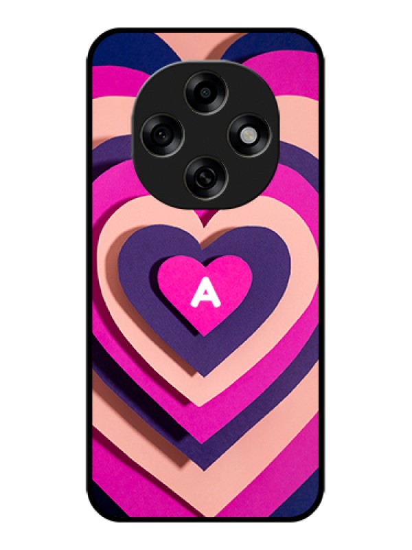 Custom Oppo F31 Pro 5G Custom Glass Phone Case - Cute Heart Pattern Design