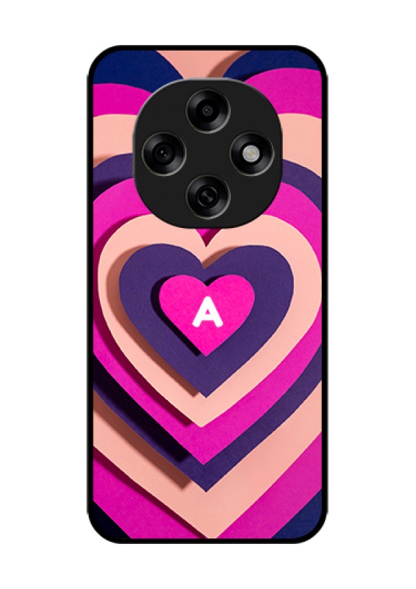 Oppo F31 Pro 5G Custom Glass Phone Case - Cute Heart Pattern Design