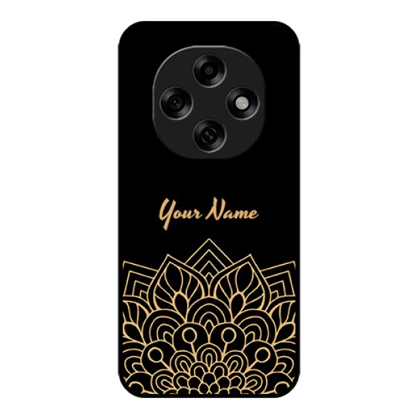 Oppo F31 Pro 5G Custom Glass Phone Case - Golden Mandala Design