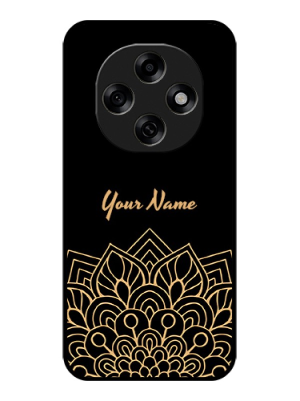Custom Oppo F31 Pro 5G Custom Glass Phone Case - Golden Mandala Design