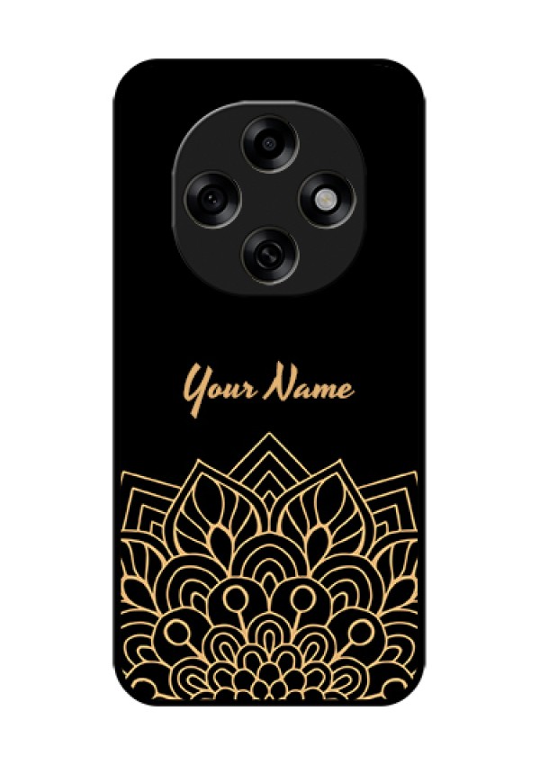 Oppo F31 Pro 5G Custom Glass Phone Case - Golden Mandala Design