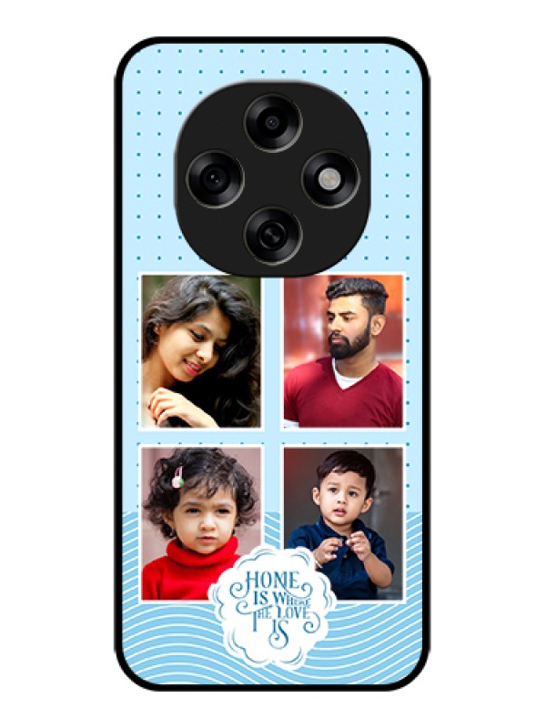 Custom Oppo F31 Pro 5G Custom Glass Phone Case - Cute Love Quote With 4 Pic Upload Design