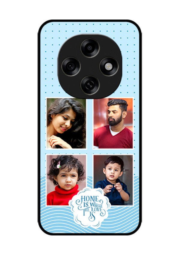 Oppo F31 Pro 5G Custom Glass Phone Case - Cute Love Quote With 4 Pic Upload Design
