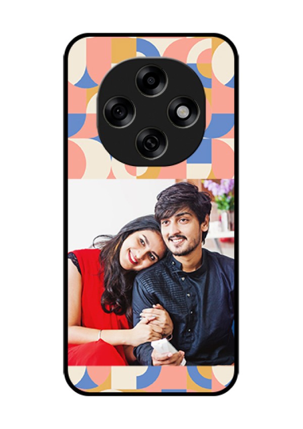 Oppo F31 Pro 5G Custom Glass Phone Case - Semi - Circle Maze Pattern Design