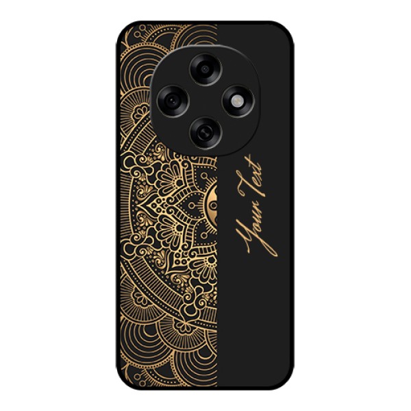 Oppo F31 Pro 5G Custom Glass Phone Case - Mandala Art With Custom Text Design Oppo F31 Pro 5G Custom Glass Phone Case - Mandala Art With Custom Text Design