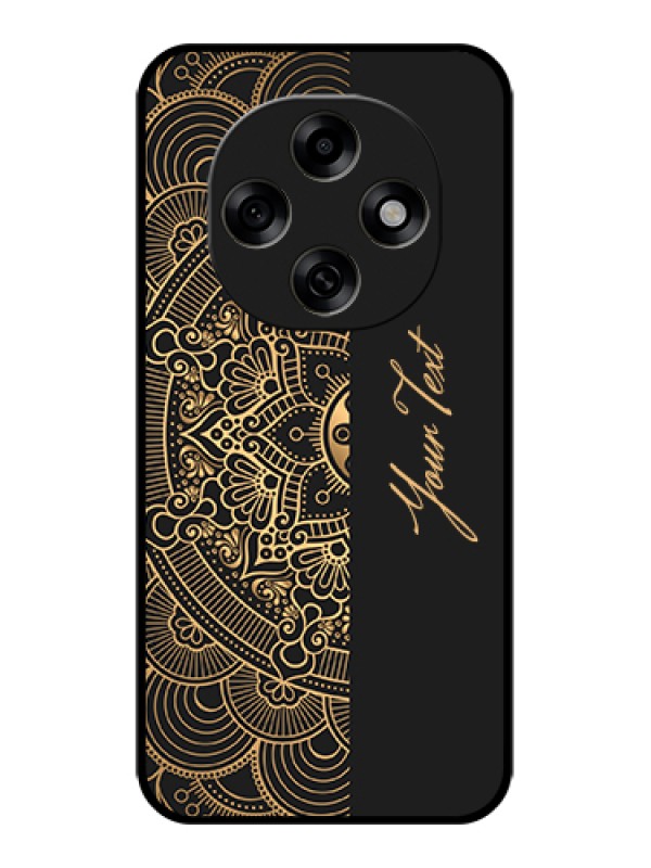 Custom Oppo F31 Pro 5G Custom Glass Phone Case - Mandala Art With Custom Text Design