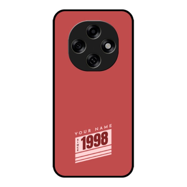 Oppo F31 Pro 5G Custom Glass Phone Case - Red Custom Year Of Birth Design Oppo F31 Pro 5G Custom Glass Phone Case - Red Custom Year Of Birth Design
